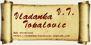 Vladanka Topalović vizit kartica